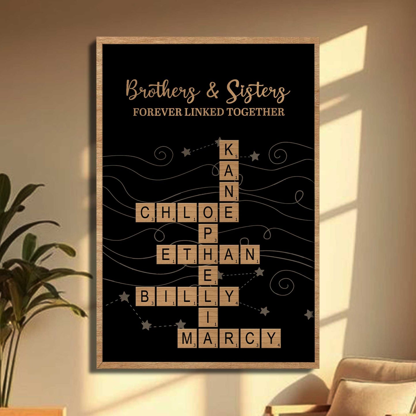 Brothers And Sisters Forever Linked Together, Scrabble Design