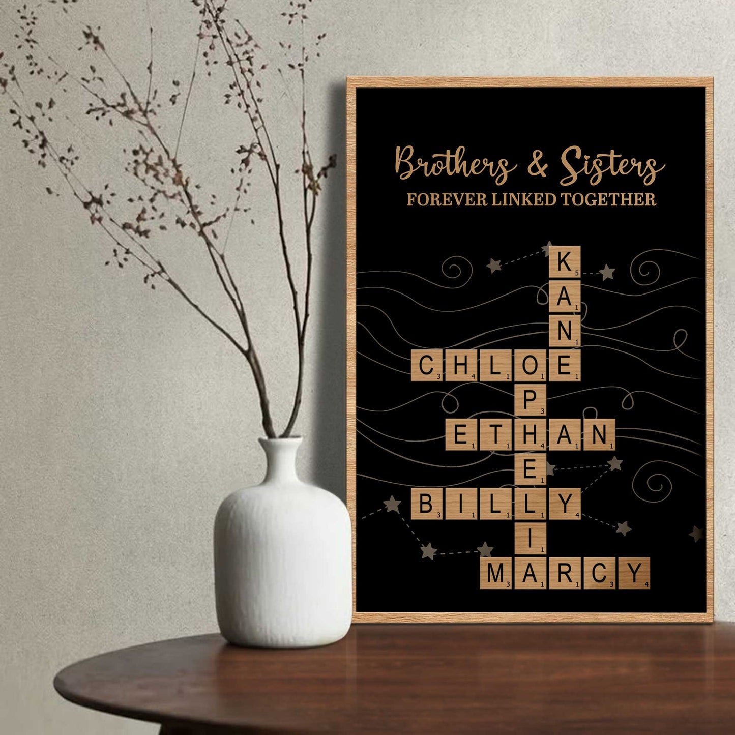 Brothers And Sisters Forever Linked Together, Scrabble Design