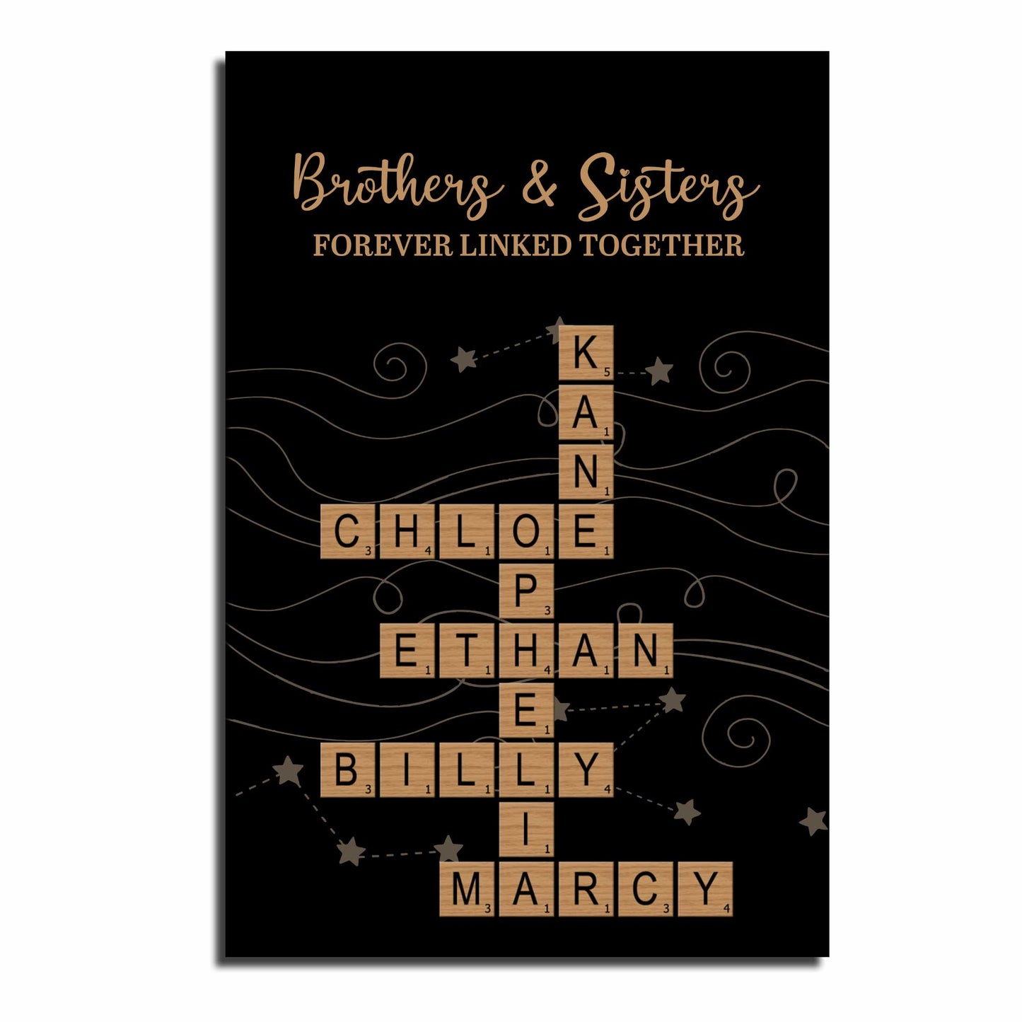 Brothers And Sisters Forever Linked Together, Scrabble Design