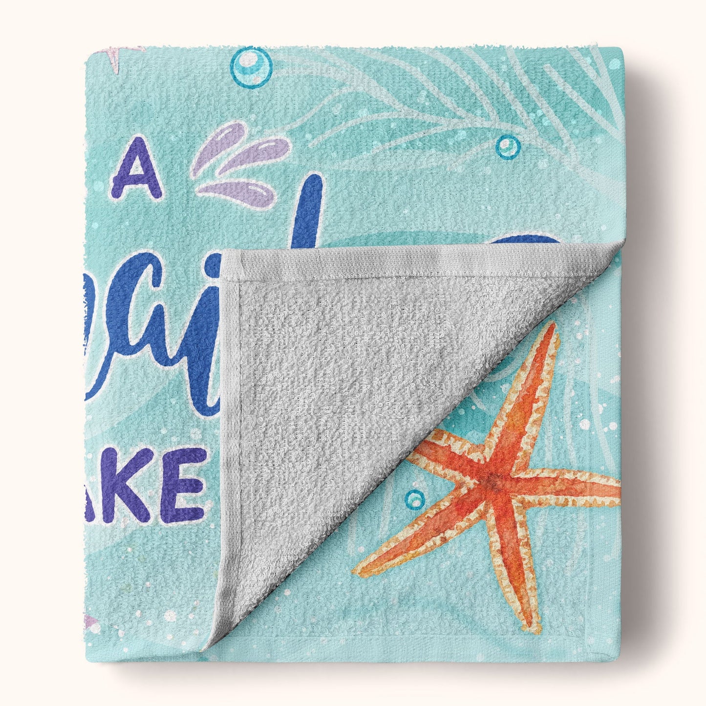Personalized 'Be A Mermaid & Make Waves' Beach Towel for Summer Fun