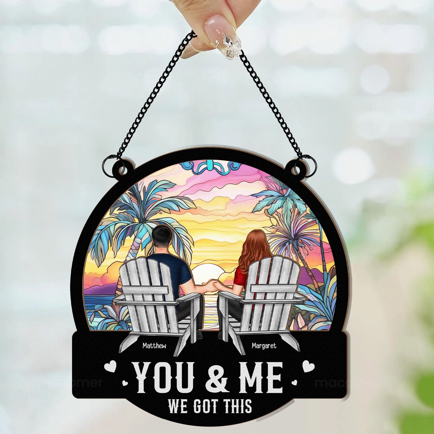 Personalized Couples' Suncatcher: 'You & Me We Got This' Anniversary Gift