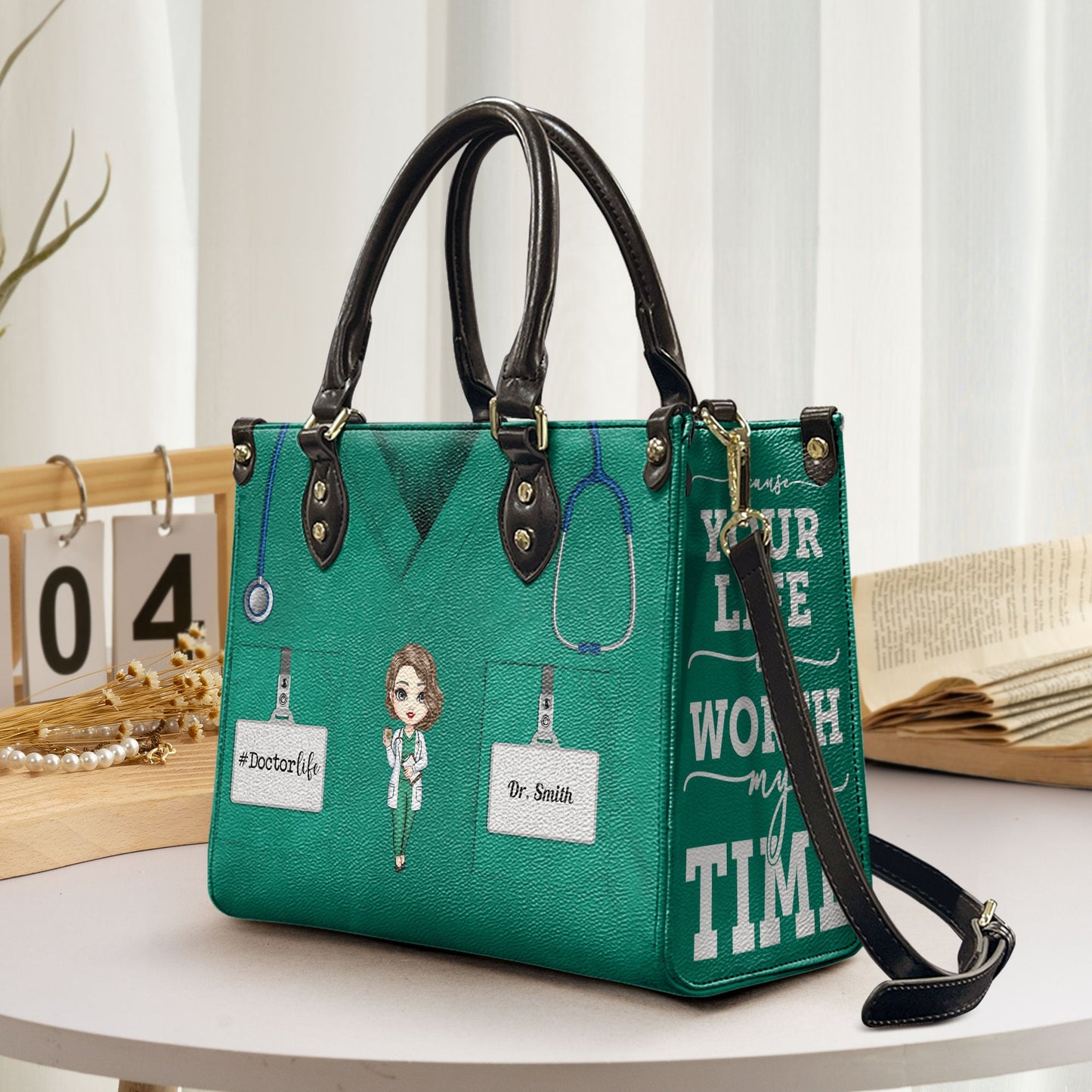 Custom Doctor Scrub Handbag - Personalized Gift for Nurses & Medics