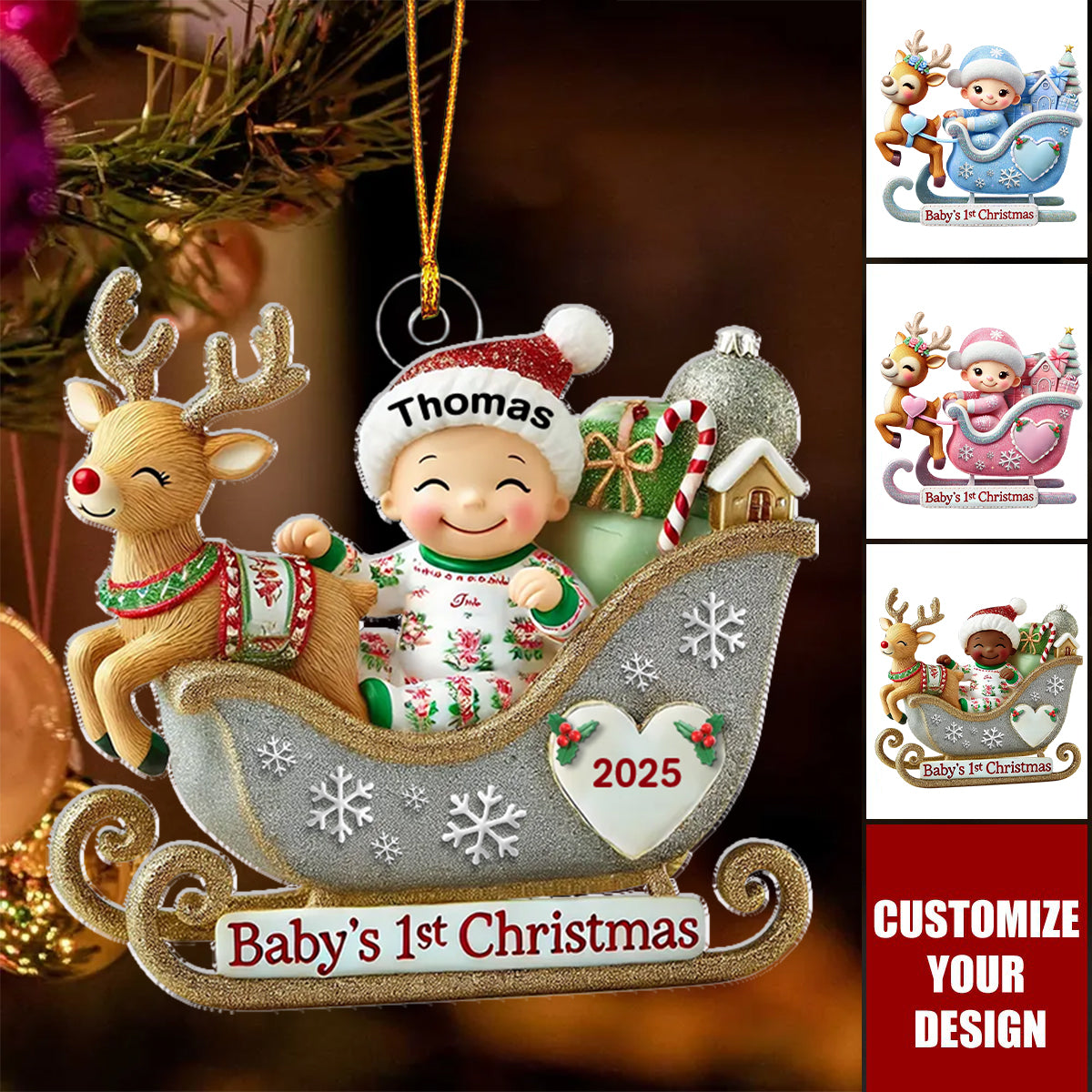 Personalized Baby’s First Christmas Ornament - Cherish the Precious Moments