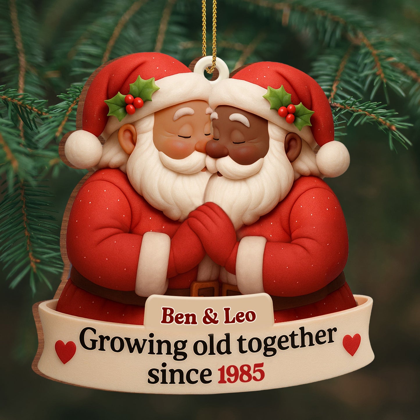 Growing Old Together, Santa Hats And Hearts