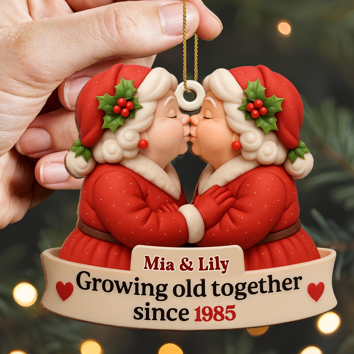 Growing Old Together, Santa Hats And Hearts