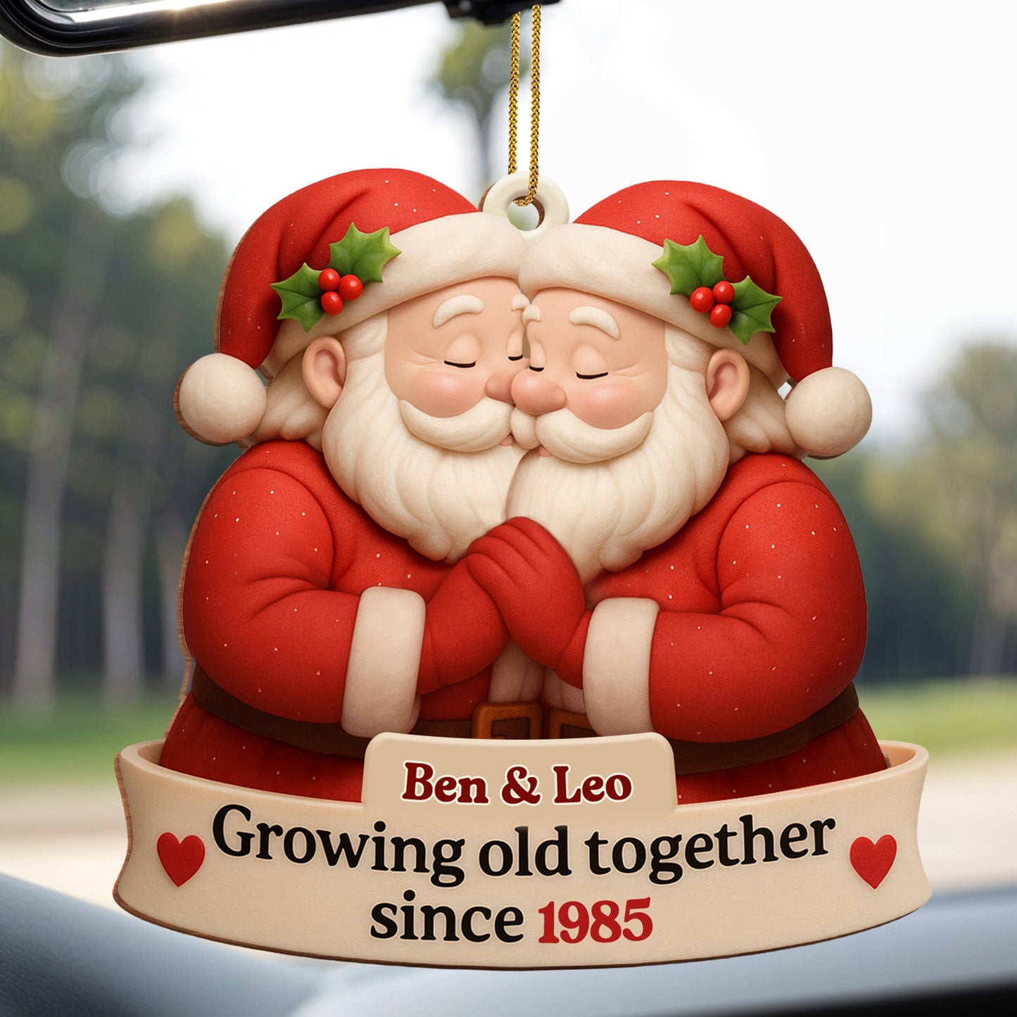 Growing Old Together, Santa Hats And Hearts