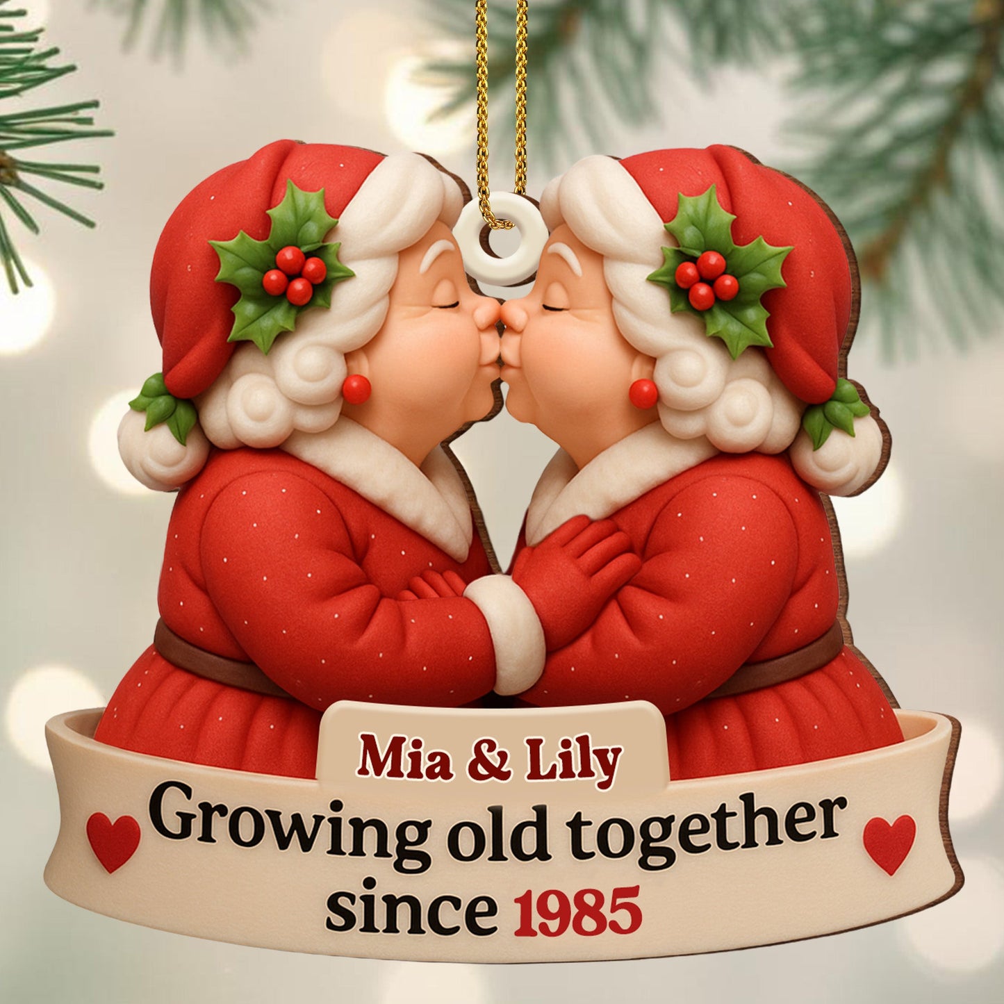 Growing Old Together, Santa Hats And Hearts