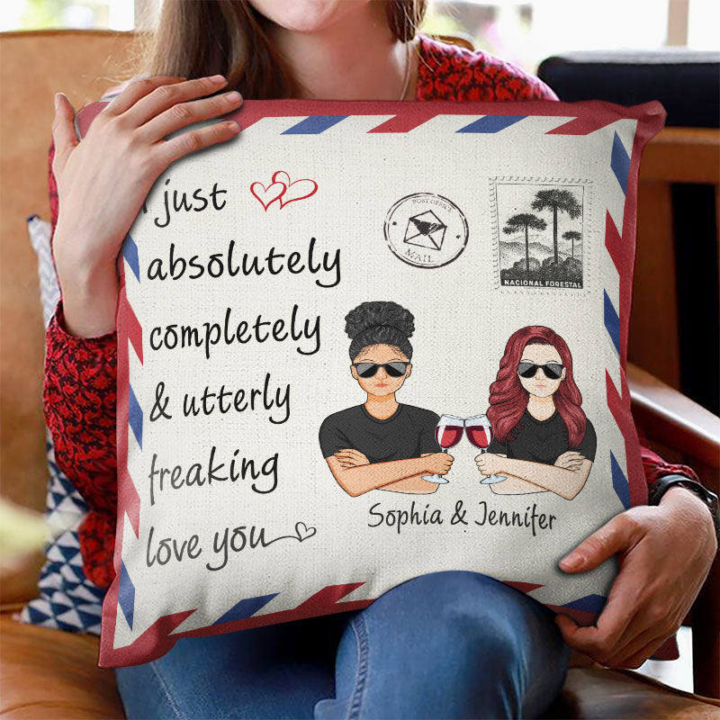 Custom 'Freaking Love You' Personalized Pillow for Couples & Friends