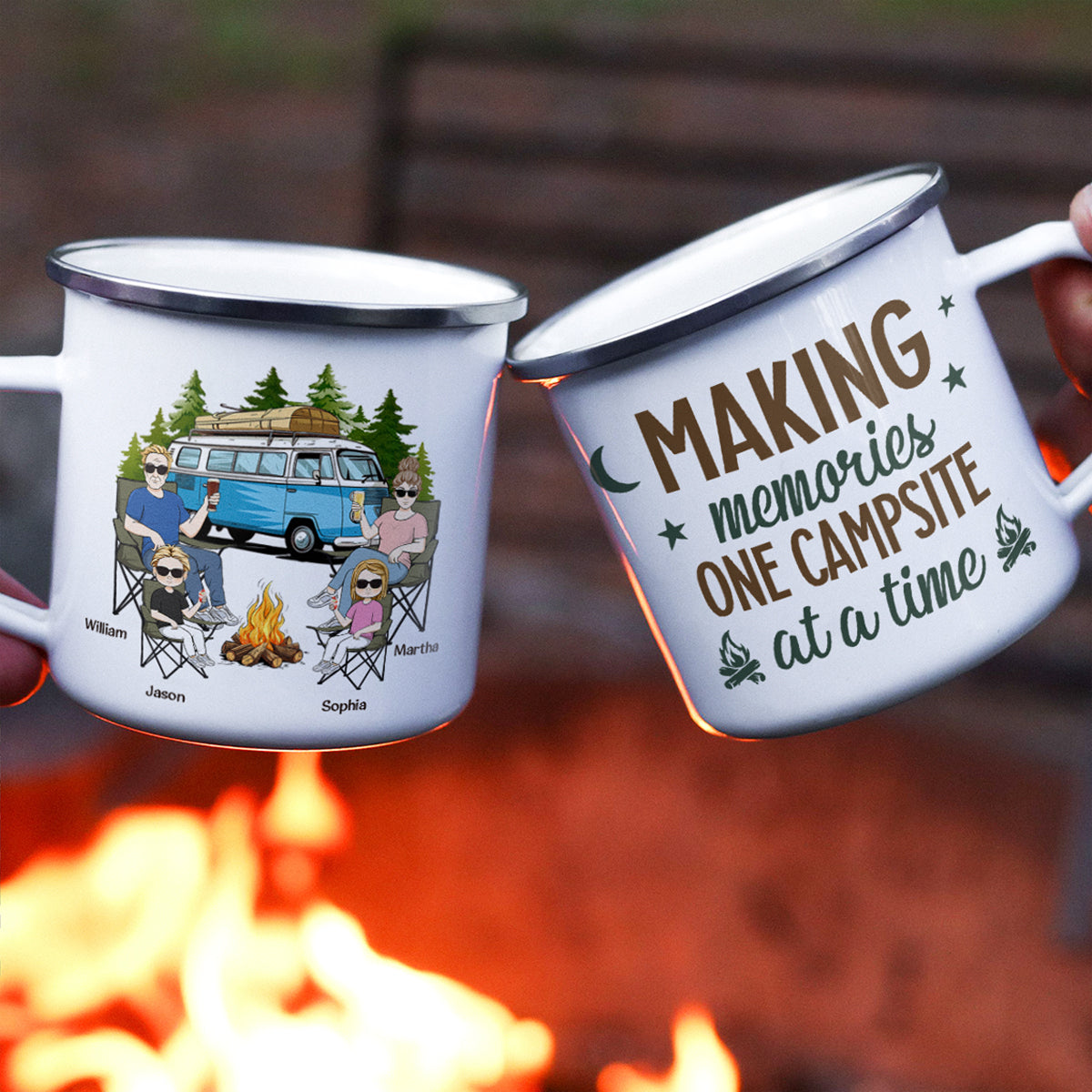 Custom Family Camping Mug: Making Memories One Campsite At A Time