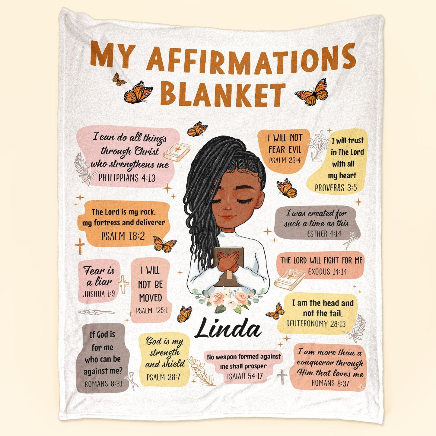 Personalized 'My Affirmations' Blanket | Faith-Inspired Gift for Her