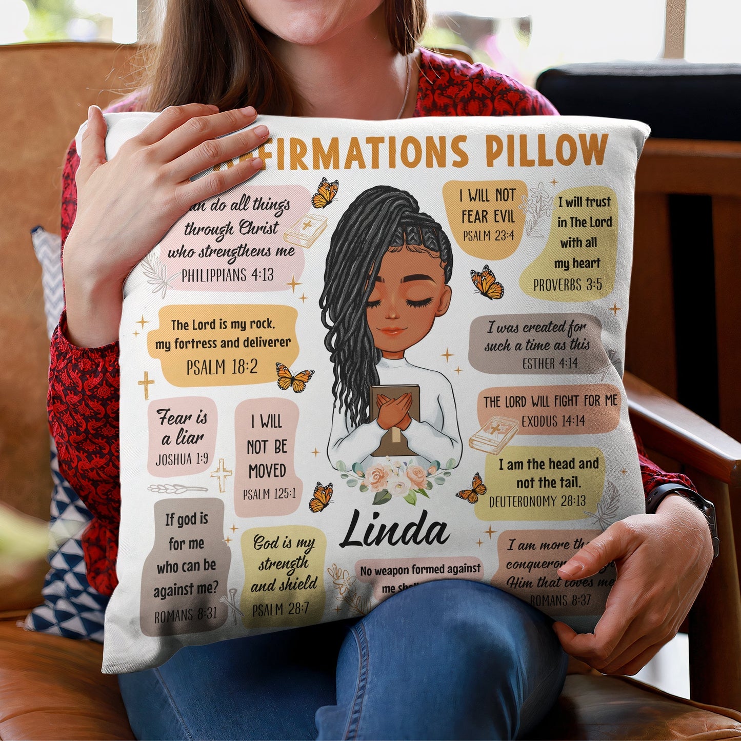Personalized 'My Affirmations' Bible Verse Pillow - Inspiring Christian Gift
