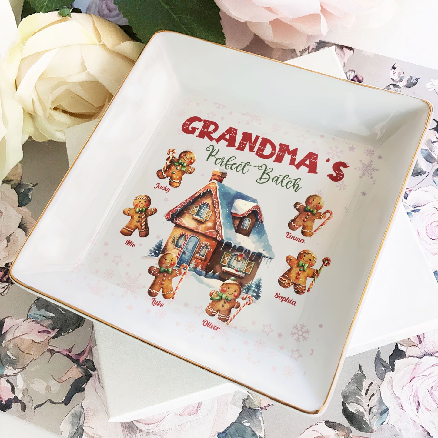 Personalized "Grandma's Perfect Batch" Jewelry Dish with Names