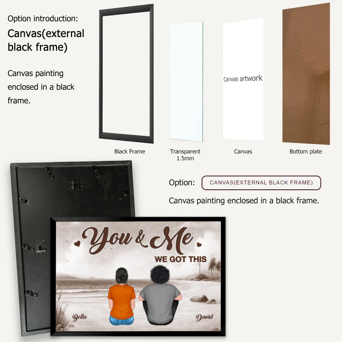 Personalized 'You & Me We Got This' Canvas - Heartfelt Custom Gift for Couples