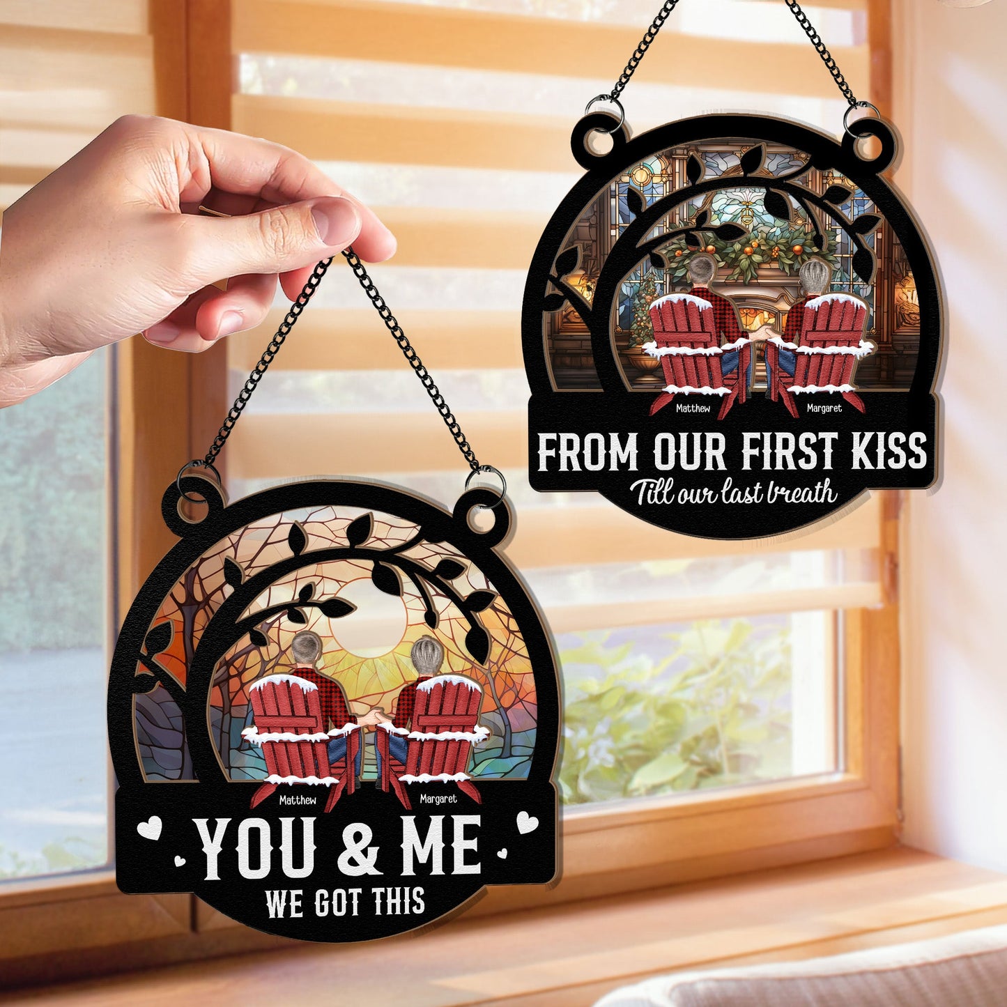 Personalized 'You & Me We Got This' Suncatcher Gift for Couples