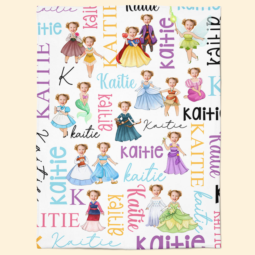 Custom Princess / Prince Blanket  - Personalized Photo Blanket