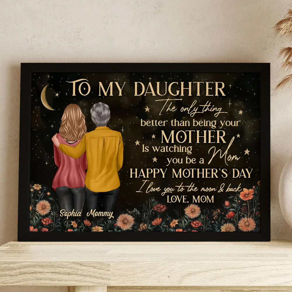 Personalized Canvas for Daughter from Mom: 'Watching You Be a Mom' Gift