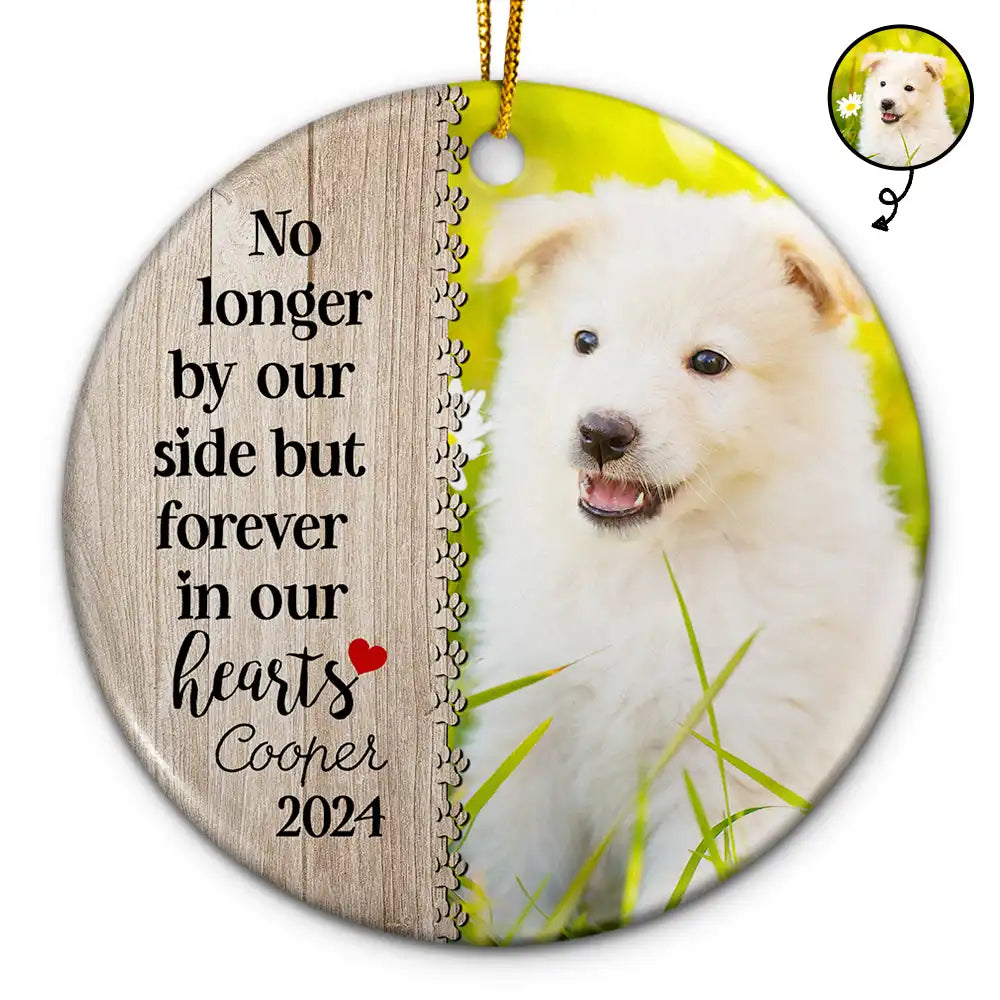 Personalized Pet Memorial For Loved One Ornament - 'Forever In Our Hearts' Dog Cat Gift