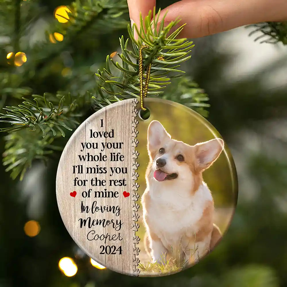 Personalized Pet Memorial For Loved One Ornament - 'Forever In Our Hearts' Dog Cat Gift