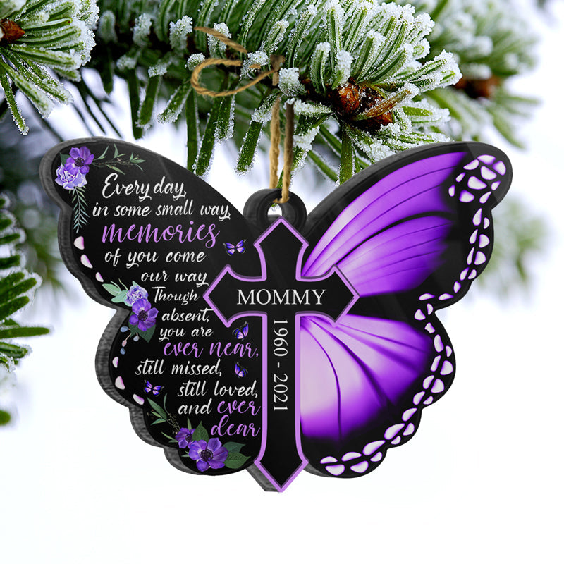 Personalized Butterfly Memorial For Loved One Ornament - Still Missed, Still Loved