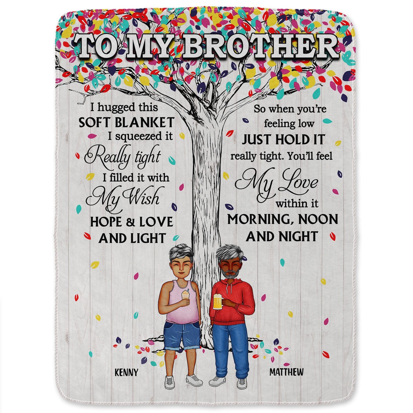 Personalized 'Hug This Soft Blanket' Sister Gift - Custom Fleece & Sherpa