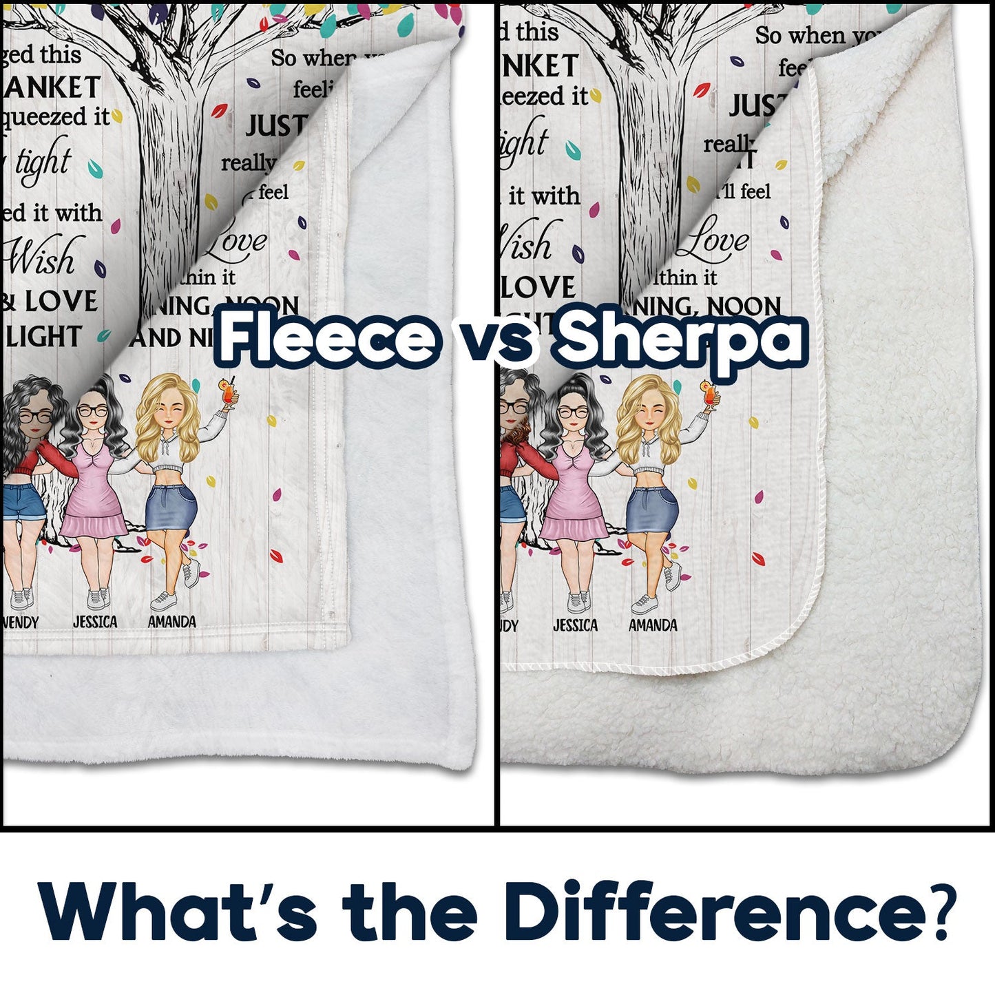 Personalized 'Hug This Soft Blanket' Sister Gift - Custom Fleece & Sherpa