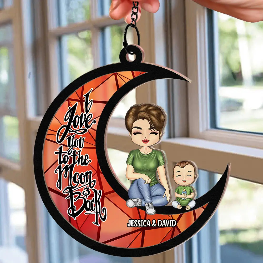 Personalized 'Love You To The Moon & Back' Suncatcher for Grandma, Mom