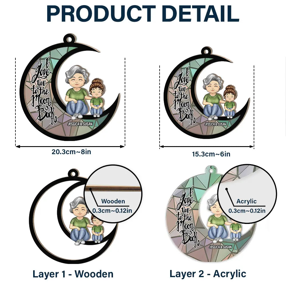 Personalized 'Love You To The Moon & Back' Suncatcher for Grandma, Mom