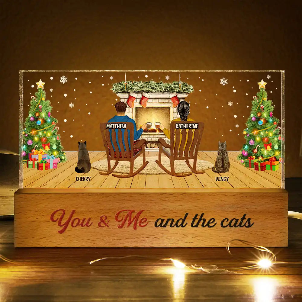 Personalized 'You & Me & Fur Babies' LED Light - Cozy Christmas Gift
