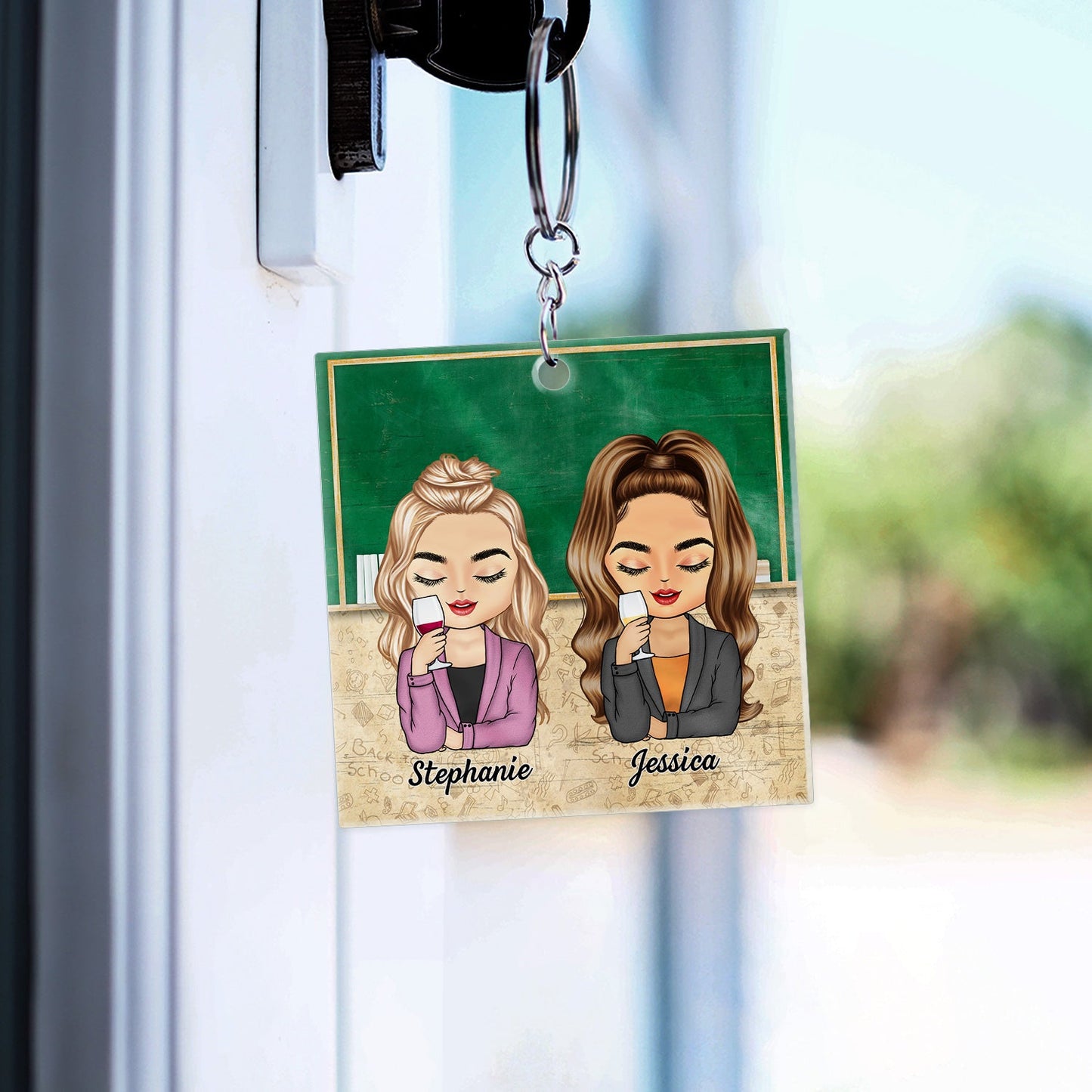 Personalized Keychain: Work Made Us Colleagues, Potty Mouths Made Us Friends