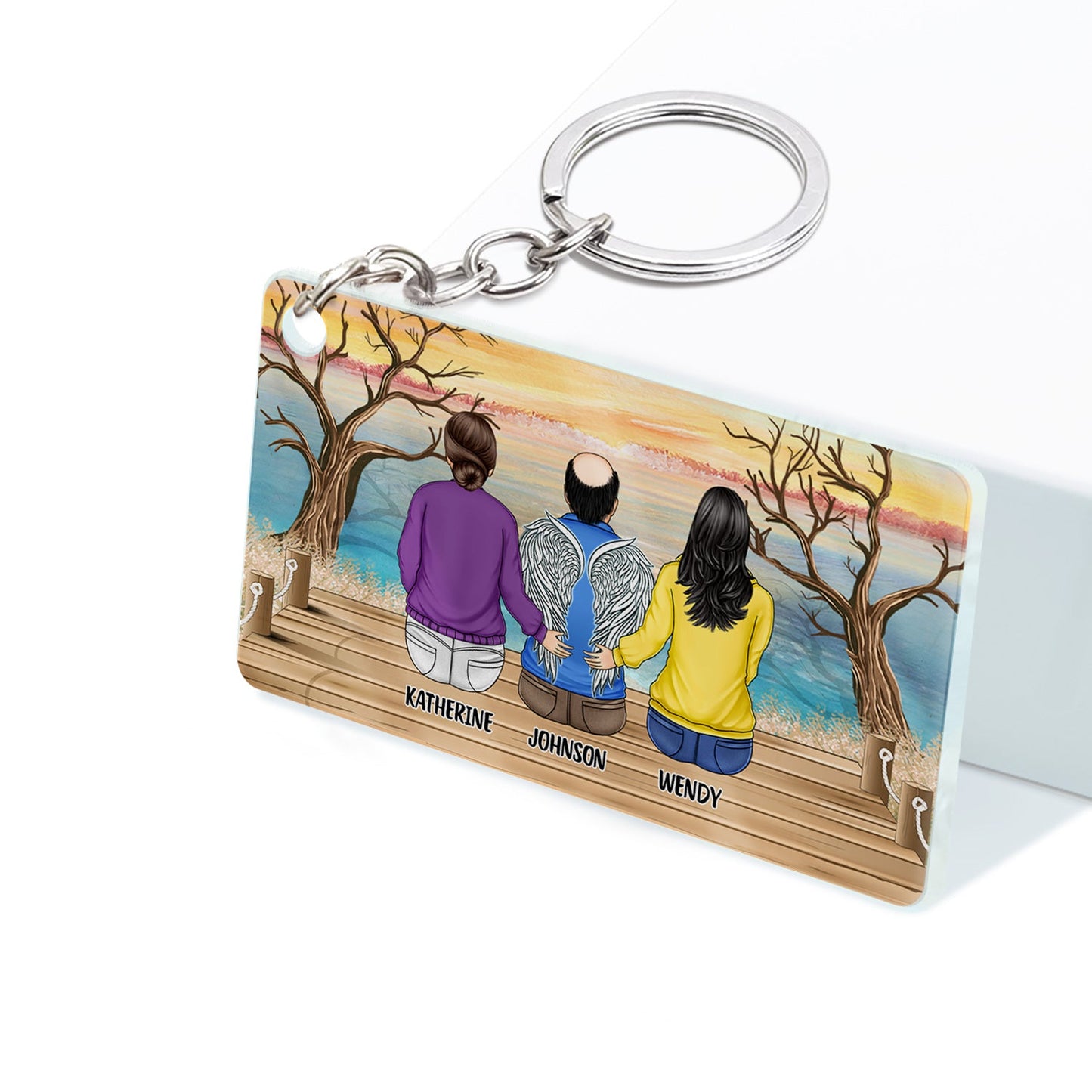 Personalized Memorial For Loved One Keychain - "Always With You" Comfort Gift for Family