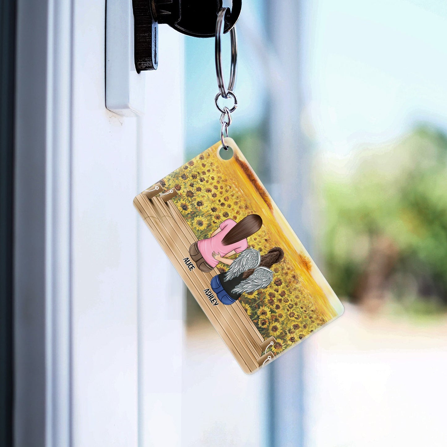 Personalized Memorial For Loved One Keychain - "Always With You" Comfort Gift for Family