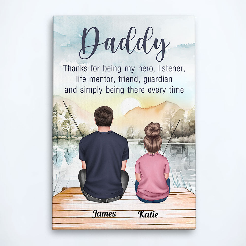 Personalized 'My Hero Daddy' Canvas Art for Father's Day & Dad's Birthday