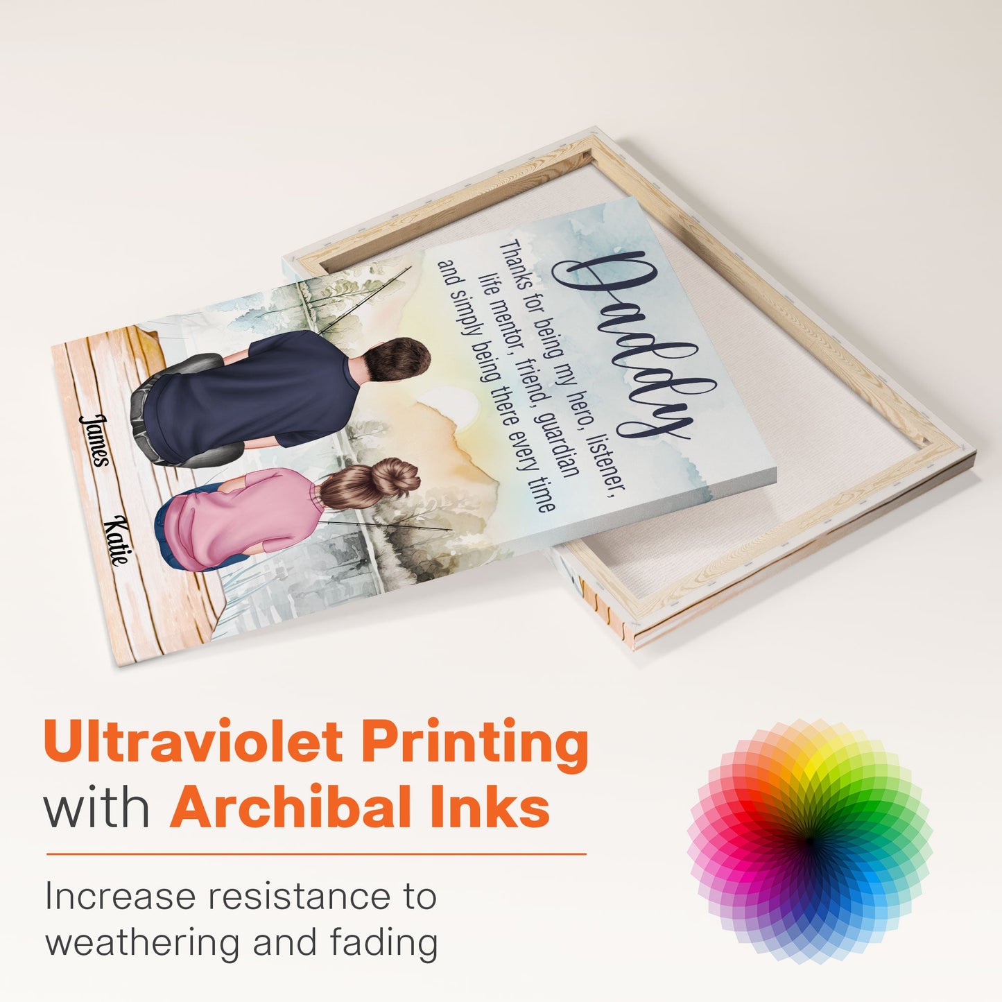 Personalized 'My Hero Daddy' Canvas Art for Father's Day & Dad's Birthday