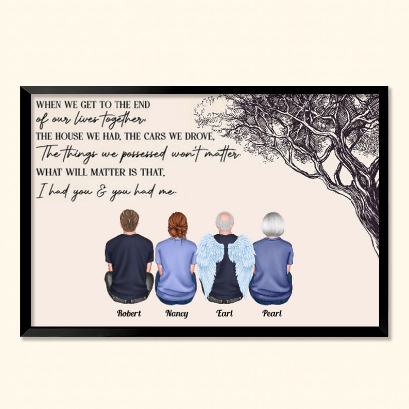 Heartfelt Personalized Family Canvas: 'I Had You & You Had Me' Wall Art