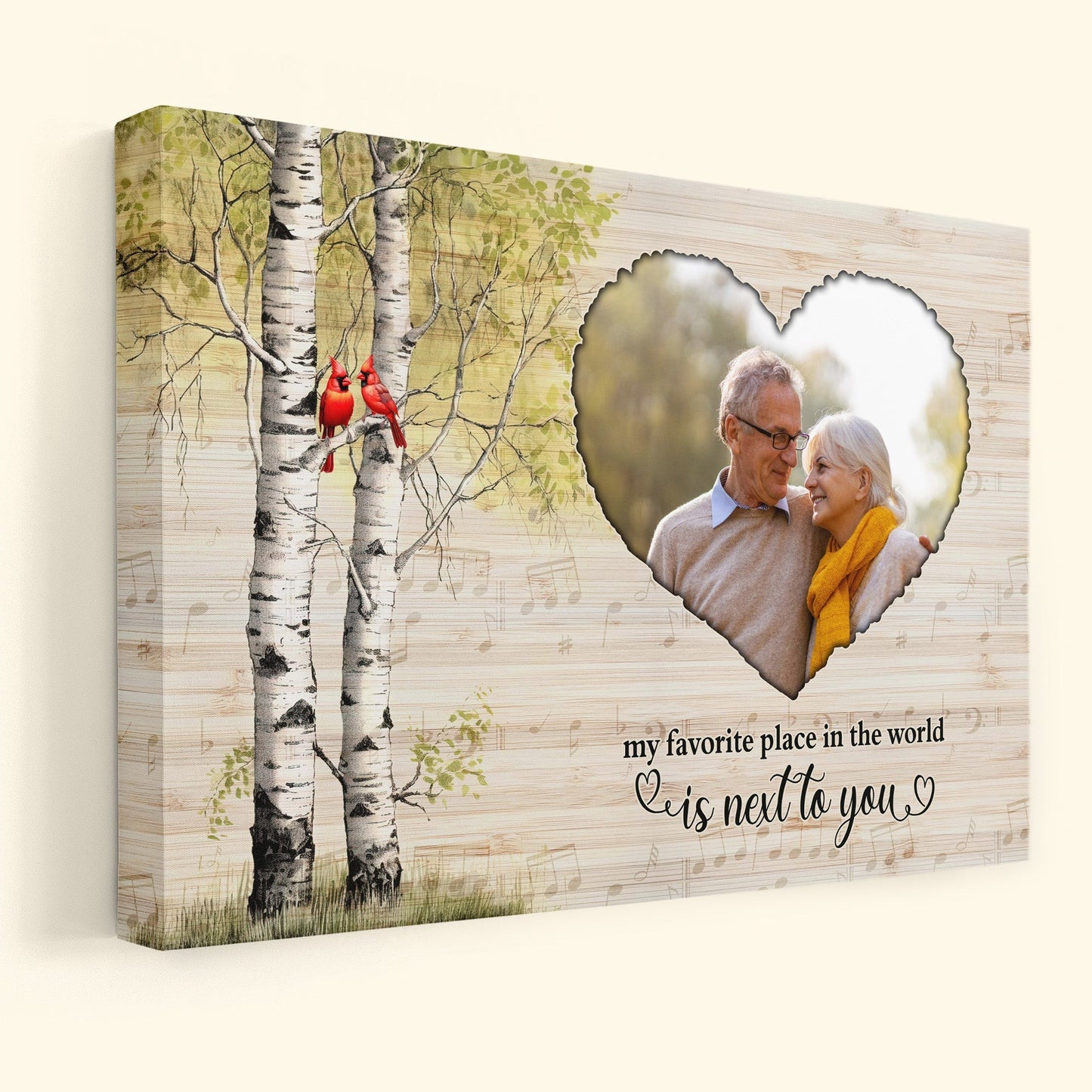 Personalized Couples Canvas Art: "My Favorite Place Is Next To You"