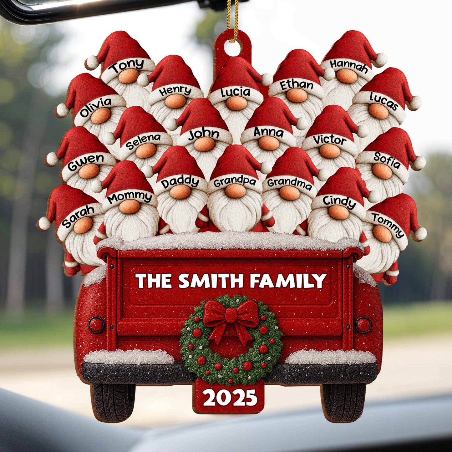 The Smith Family Vintage Truck Christmas Ornament
