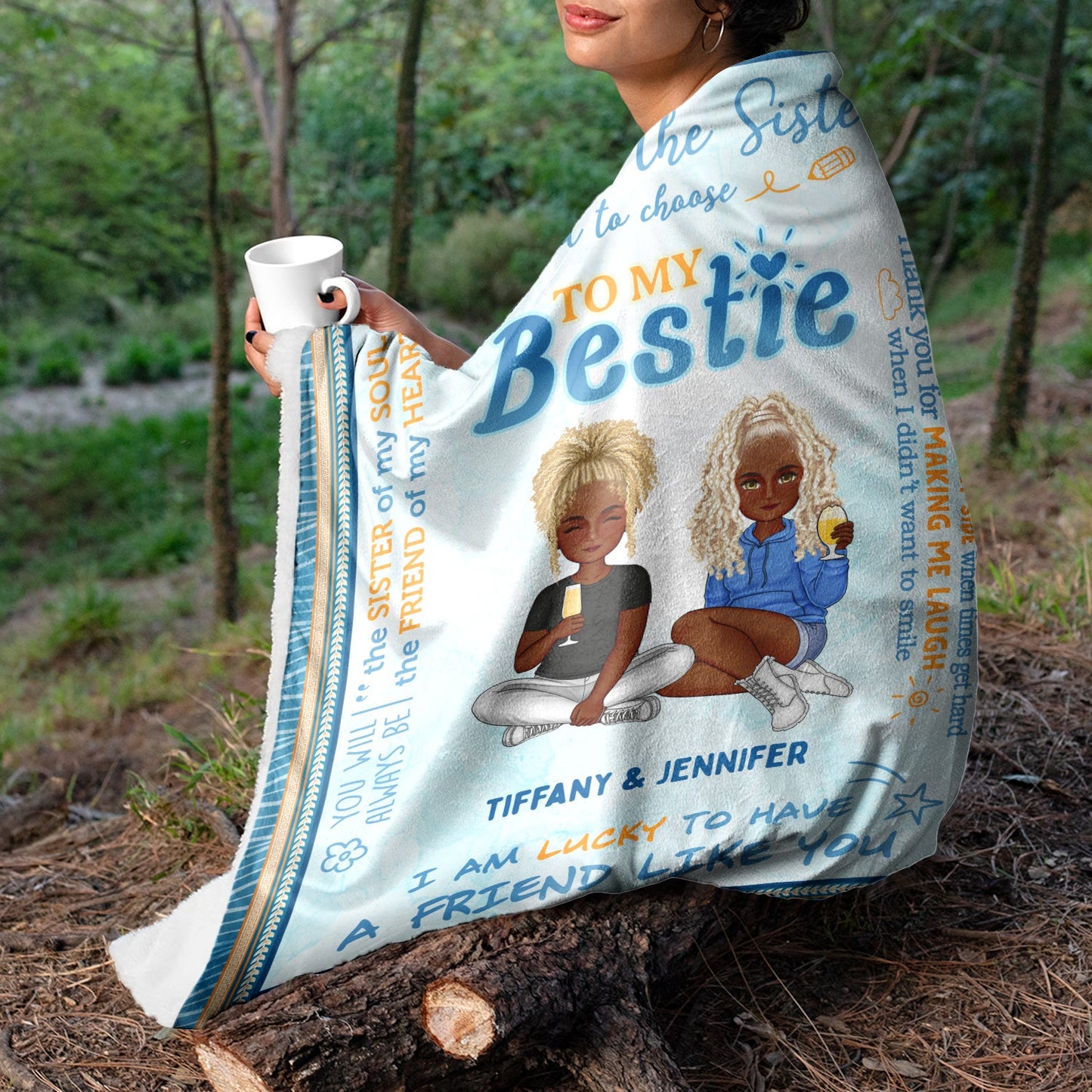 Custom Best Friend Blanket: "Sister I Got to Choose" - Personalized Gift