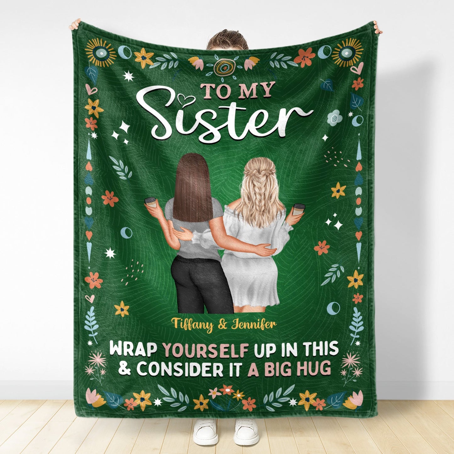 Personalized "To My Bestie" Blanket | Custom Hug Gift for Best Friends