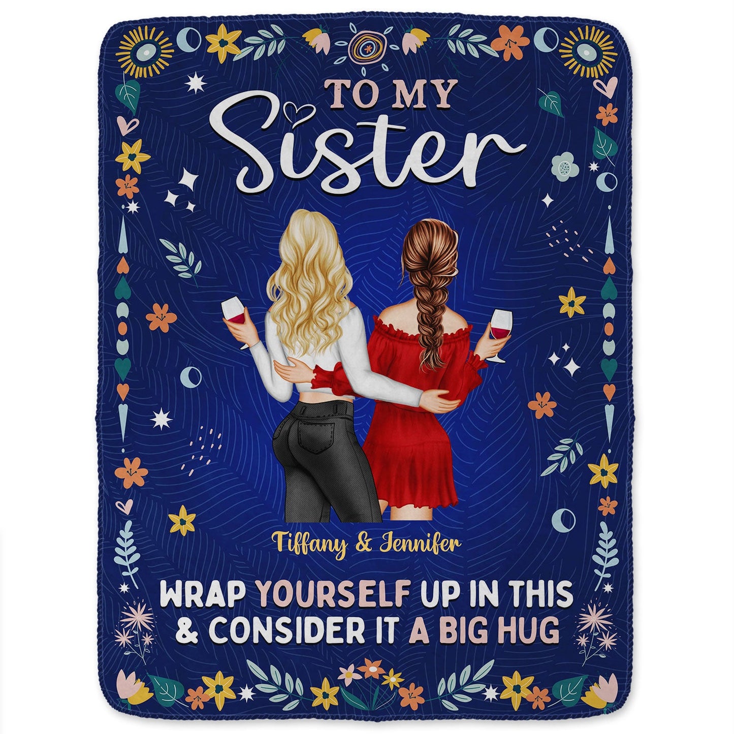 Personalized "To My Bestie" Blanket | Custom Hug Gift for Best Friends