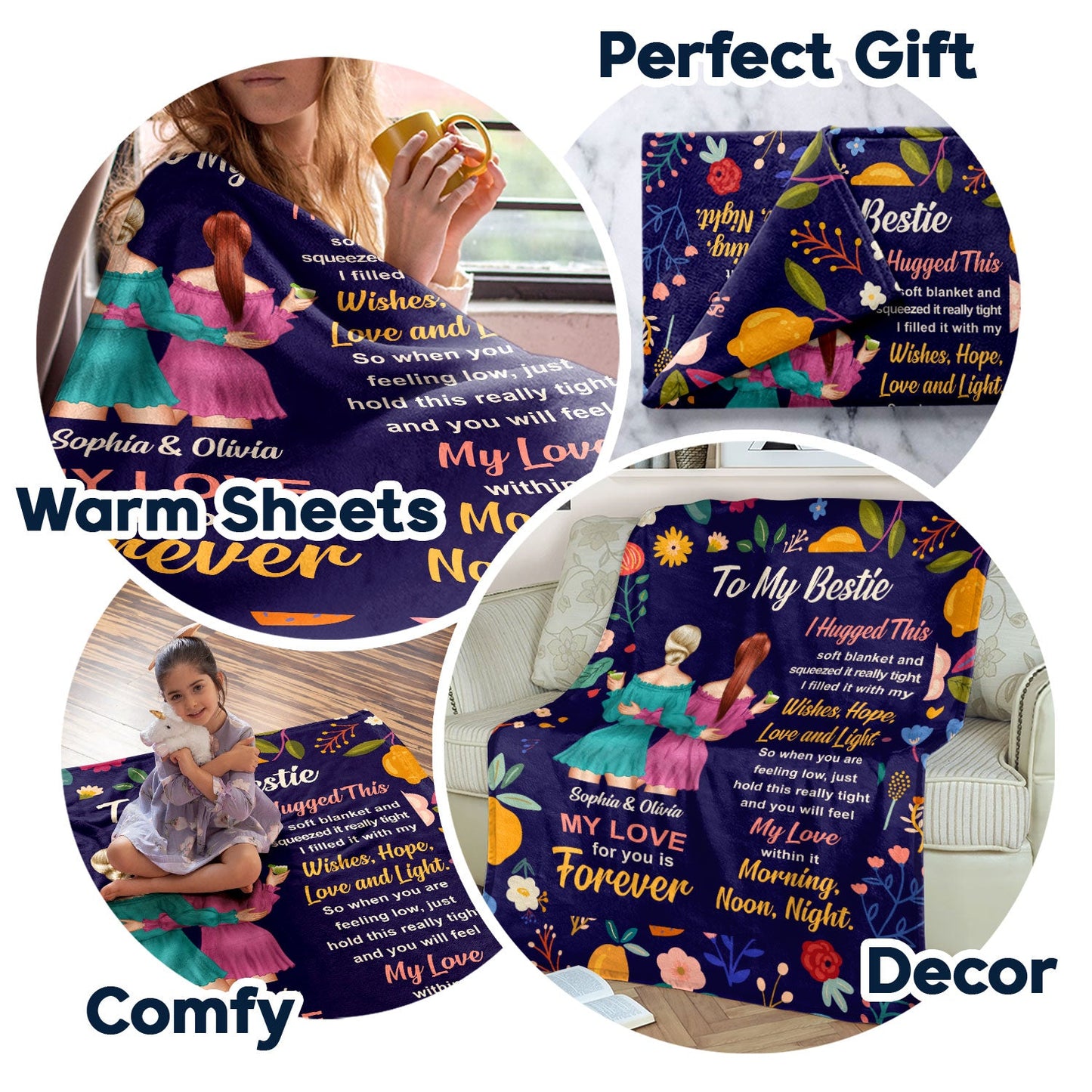 Heartfelt Custom 'My Love Within It' Blanket Gift for Sister & Friends