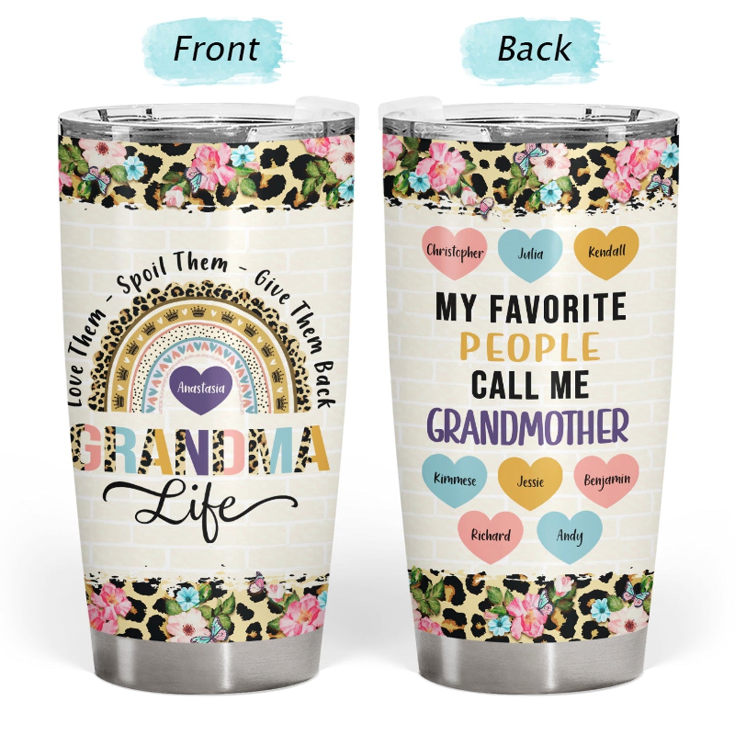 Heartfelt Personalized "Grandma Life" Tumbler for Grandmas & Nanas