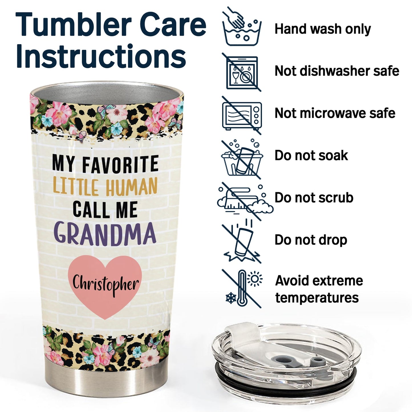 Heartfelt Personalized "Grandma Life" Tumbler for Grandmas & Nanas