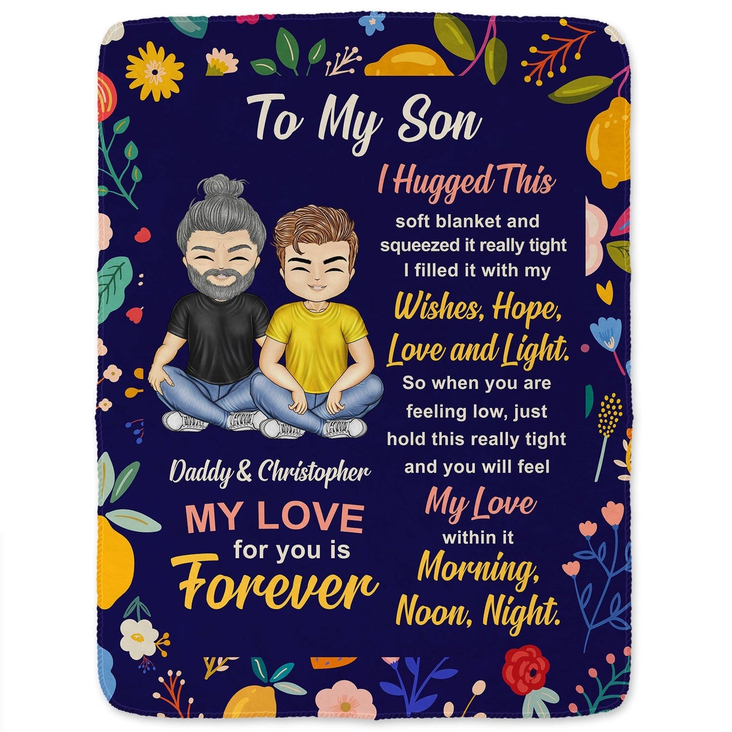 To My Daughter Son - Gift For Daughter Son - Personalized Blanket