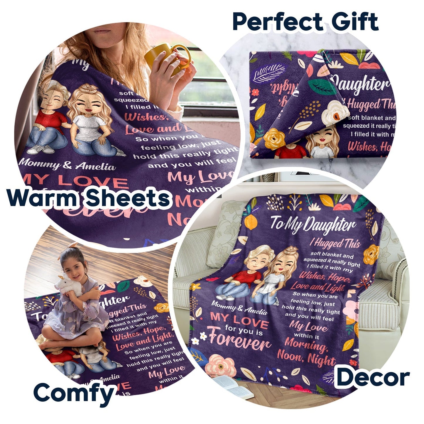 To My Daughter Son - Gift For Daughter Son - Personalized Blanket