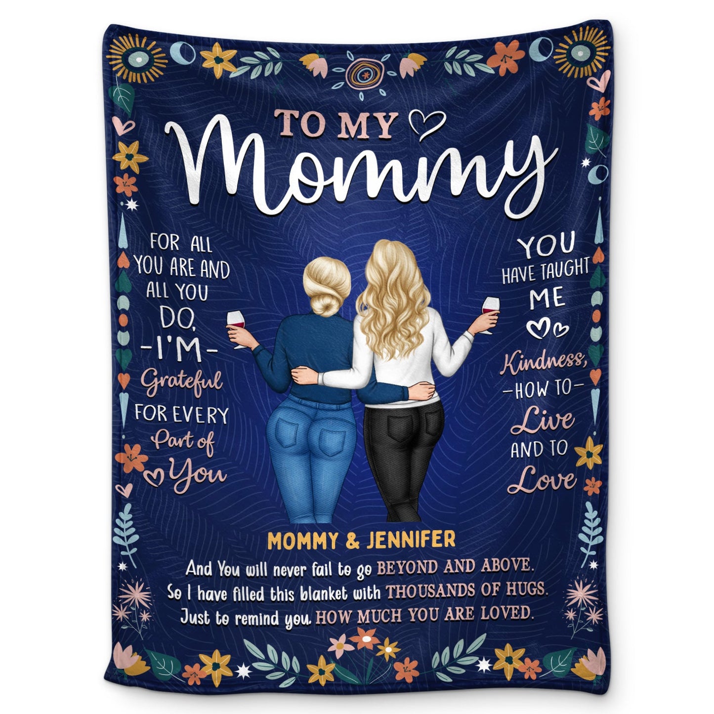 Custom 'To My Mommy' Blanket - Heartfelt Personalized Gift for Mom & Daughter