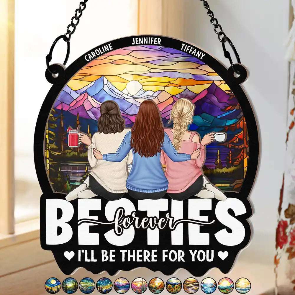 Personalized Best Friends Suncatcher: 'I'll Be There For You' Gift
