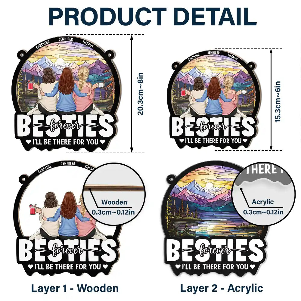 Personalized Best Friends Suncatcher: 'I'll Be There For You' Gift