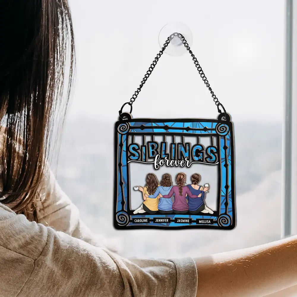 Personalized "Besties Forever" Suncatcher Gift for Friends & Sisters