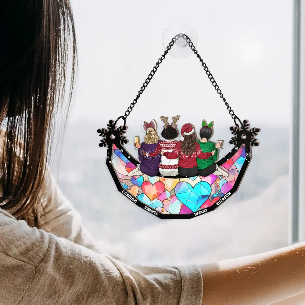 Personalized Best Friends & Sisters Christmas Suncatcher Ornament: A Cozy Keepsake