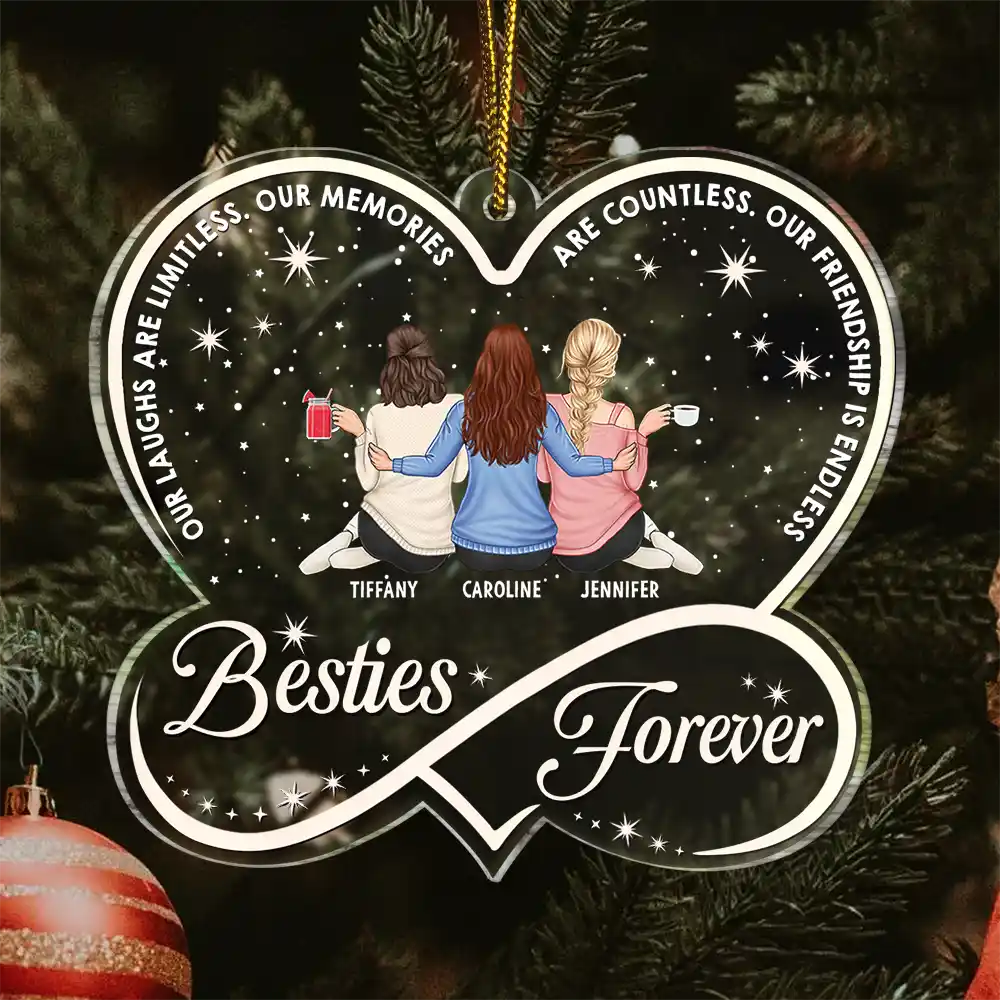 Personalized Best Friends Keepsake: 'Our Friendship Is Endless' Acrylic Ornament